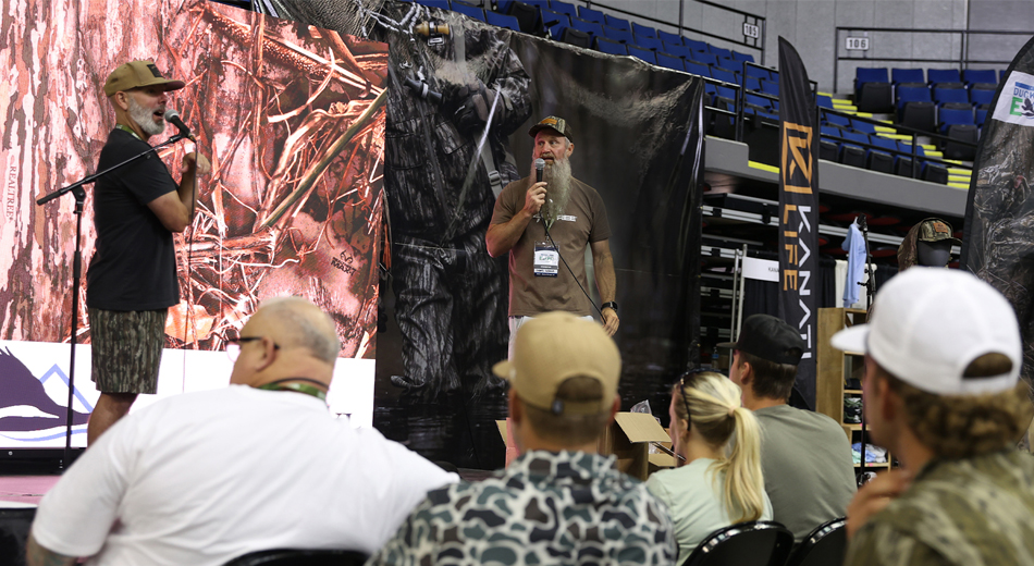 Delta Waterfowl Expo Live Stage with speakers