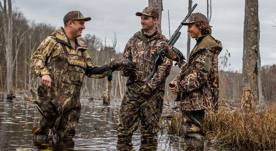 three hunters at a UHP hunt