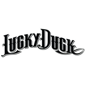 The Lucky Duck Logo can be seen on white. Lucky Duck is a sponsor of the Duck Hunters Expo.